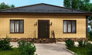 Проекты одноэтажных домов из кирпича | Строй-Мси - Мыски от 3677 рублей